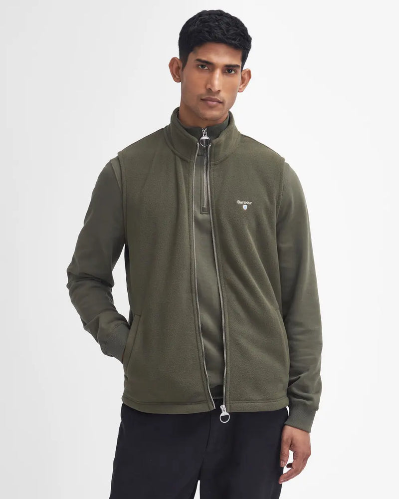 Barbour Essential Fleece Gilet - Mid Olive - Lucks of Louth
