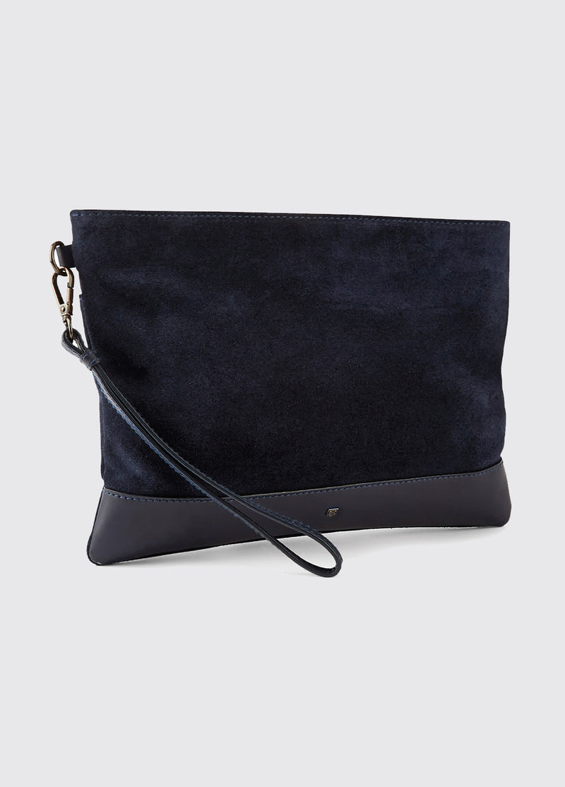 Dubarry Millymount Suede Clutch - French Navy - Lucks of Louth