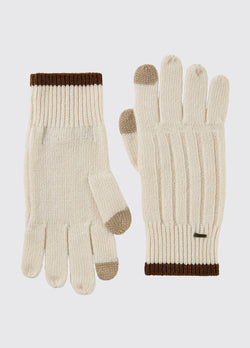 Dubarry Marsh Knitted Glove - Chalk - Lucks of Louth