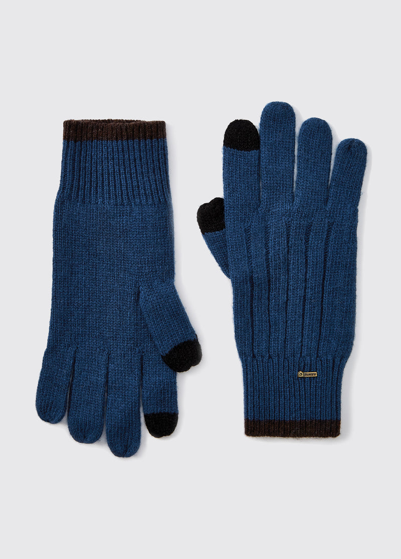 Dubarry Marsh Knitted Glove - Peacock Blue - Lucks of Louth