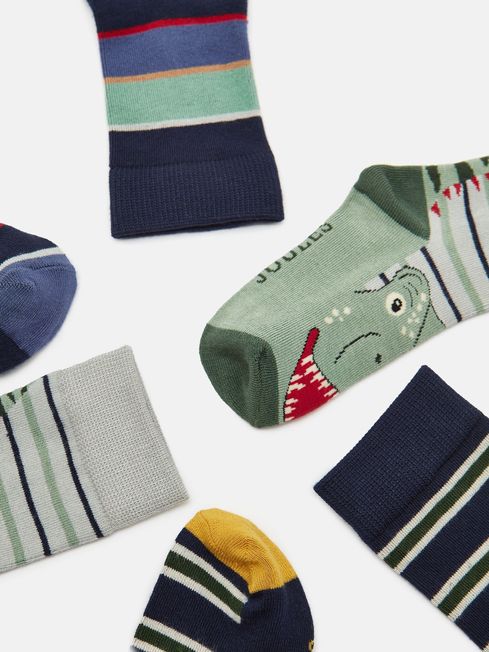 Joules Junior Eat Feet 3 Pack Socks - Dino - Lucks of Louth