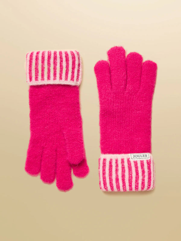 Joules Wanderer Gloves - Bright Pink - Lucks of Louth