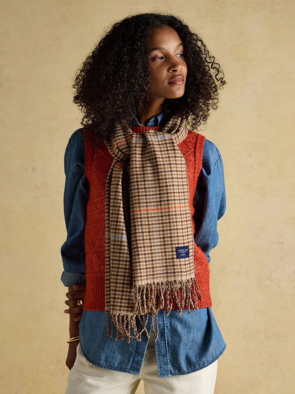 Joules Langtree Tan Chester Scarf - Lucks of Louth