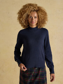 Joules Enid Navy High Neck Jumper - Navy - Lucks of Louth
