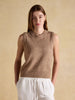 Joules Holly Knitted Crew Tank - Tan - Lucks of Louth