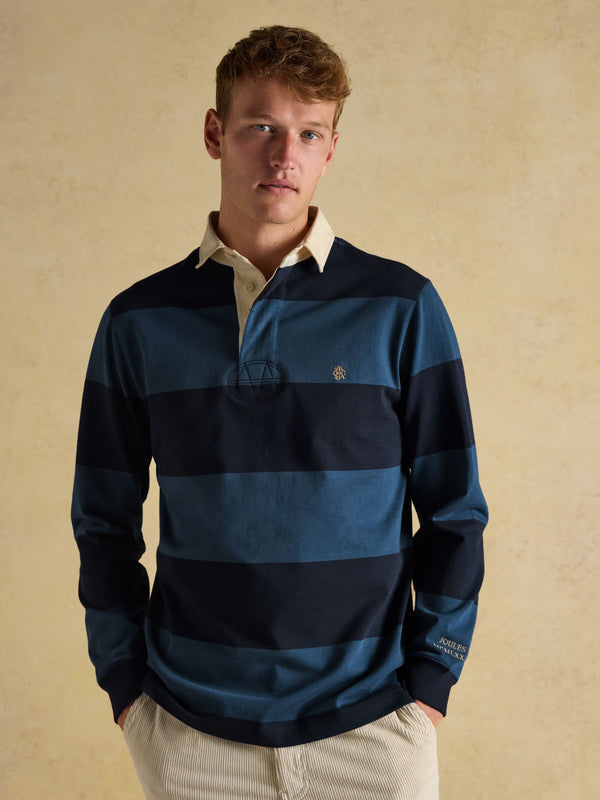 Joules Rugby Club Blue/Navy Long Sleeve Shirt - Lucks of Louth
