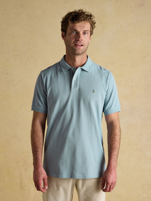 Joules Woody Dusty Blue Cotton Pique Polo Shirt - Lucks of Louth