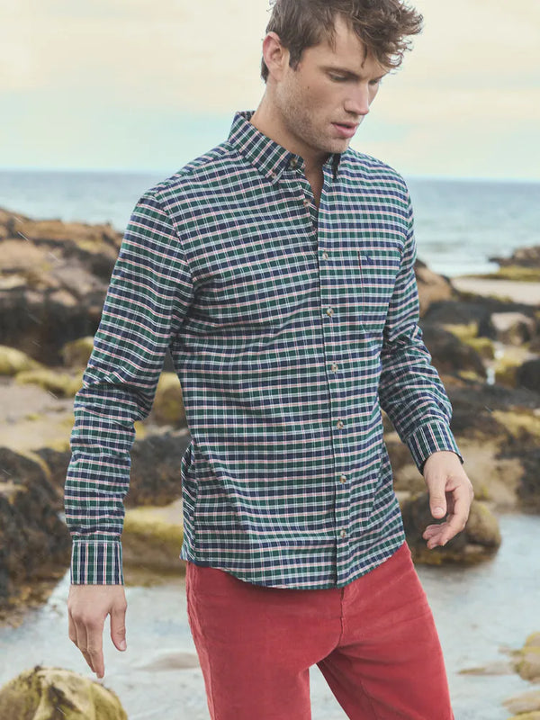 Joules Long Sleeved Shirt - Oxford Check - Blue - Lucks of Louth