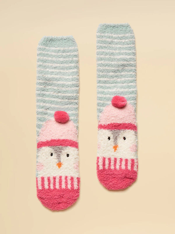 Joules Kids Fluffy Penguin Socks - Lucks of Louth