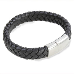 David Aster black leather bracelet - Lucks of Louth