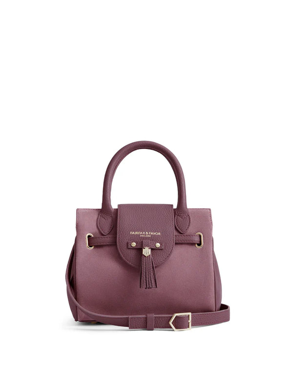 Fairfax & Favor Mini Windsor Suede Handbag - Heather - Lucks of Louth