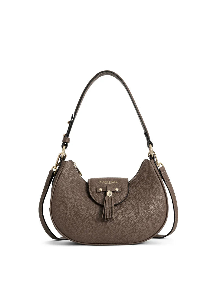 Fairfax & Favor Windsor Shoulder Bag - Fog Leather - Lucks of Louth
