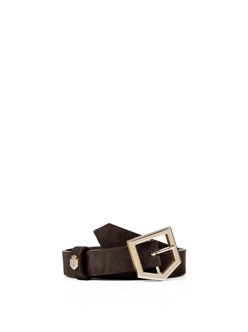Fairfax & Favor Sennowe Belt - Chocolate Suede - Lucks of Louth