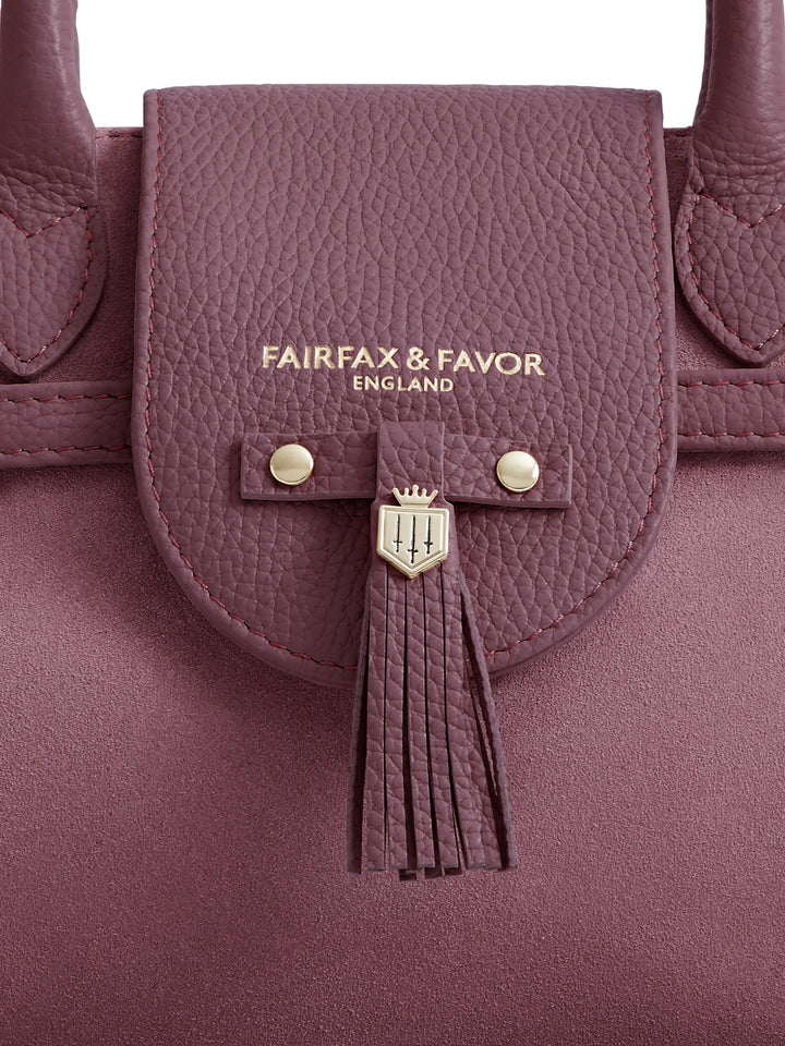 Fairfax & Favor Mini Windsor Suede Handbag - Heather - Lucks of Louth