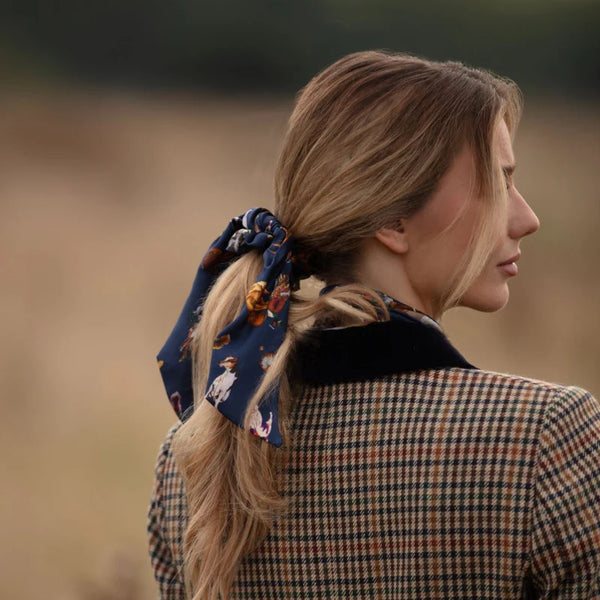 Clare Haggas Its a dogs life Scrunchie - Navy - Lucks of Louth