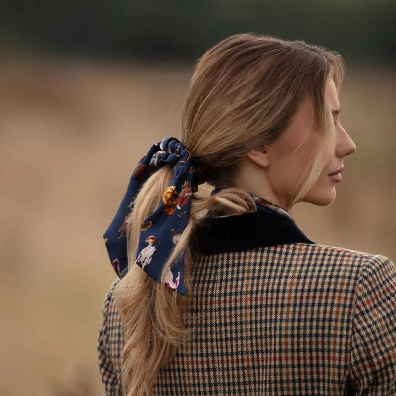 Clare Haggas Its a dogs life Scrunchie - Navy - Lucks of Louth