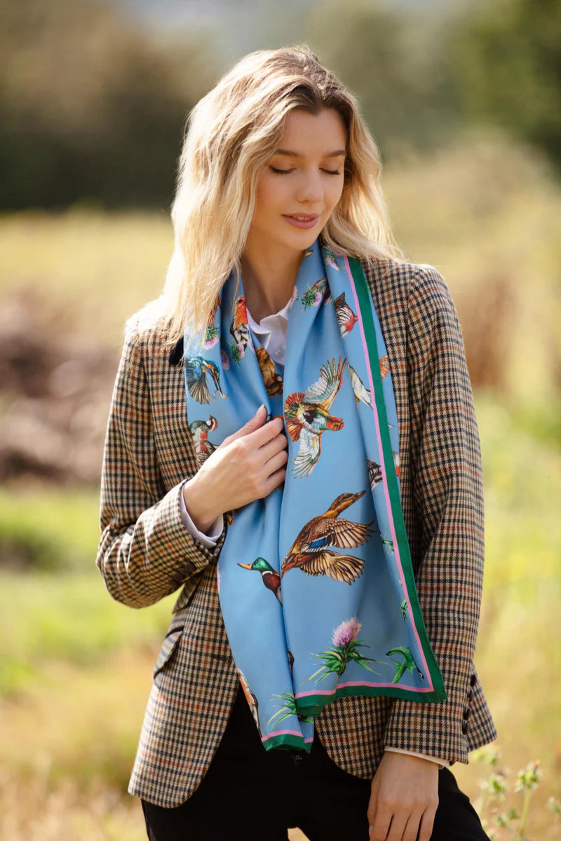 Clare Haggas Walk on the Wild Side Classic Scarf - Cobalt - Lucks of Louth