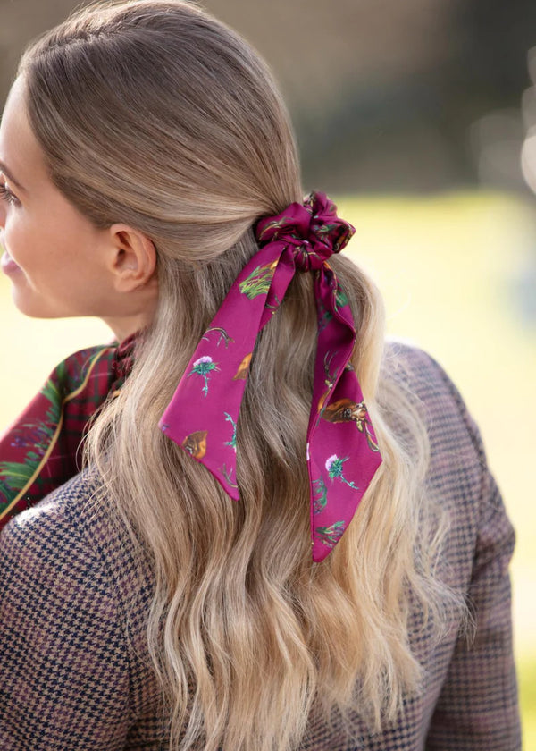 Clare Haggas Caledonia Hair Scrunchie - Holly Berry - Lucks of Louth