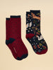 Joules Everyday 2Pack Woodland Socks,Navy