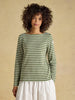 Joules Harbour Top,Khaki Stripe - Lucks of Louth