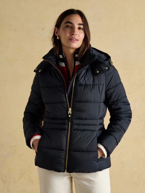 Joules Hadlow Short Showerproof Coat - Navy - Lucks of Louth