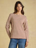 Joules Harbour Top - Oat Russet Stripe - Lucks of Louth