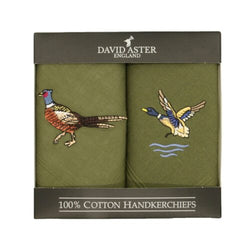 Dalaco Pocket Handkerchief Box Set - Pheasant & Duck - Lucks of Louth