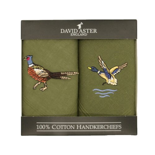 Dalaco Pocket Handkerchief Box Set - Pheasant & Duck - Lucks of Louth