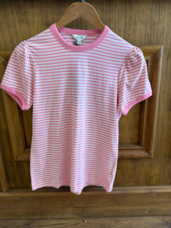 Joules Erin Stripe T-Shirt,Pink - Lucks of Louth