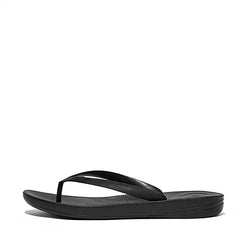 Fitflop Mens Iqushion Ergonomic flip flops - Black - Lucks of Louth