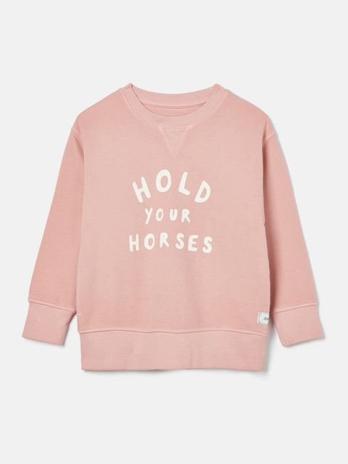 Joules Sundaze Crew Neck Sweatshirt - Pink - Lucks of Louth