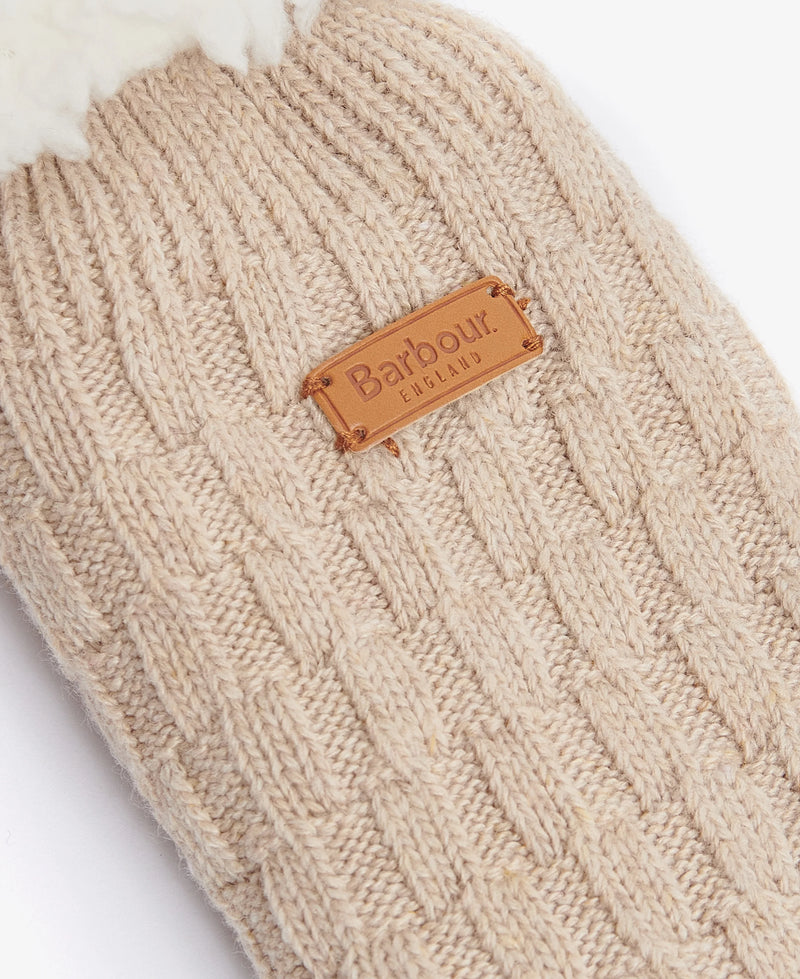 Barbour Cable Knit Lounge Socks - Oatmeal - Lucks of Louth