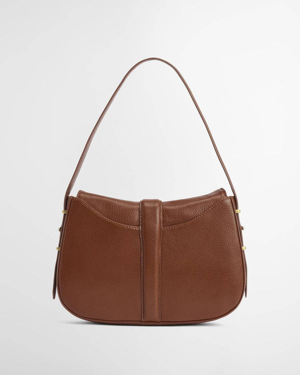 Barbour Alder Leather Shoulder Bag - Brown - Lucks of Louth