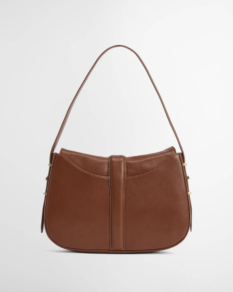 Barbour Alder Leather Shoulder Bag - Brown - Lucks of Louth