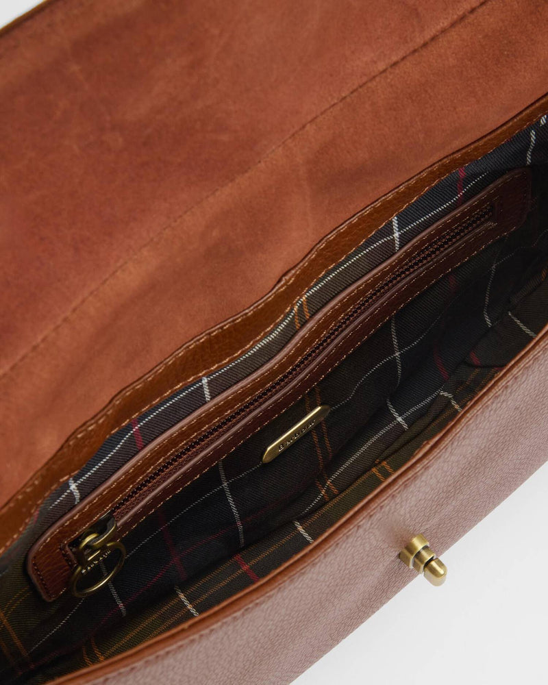 Barbour Alder Leather Shoulder Bag - Brown - Lucks of Louth