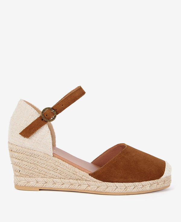Barbour Frances Espadrille Wedge - Cognac - Lucks of Louth