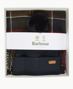 Barbour Dover Hat & Scarf Set - Navy Classic - Lucks of Louth