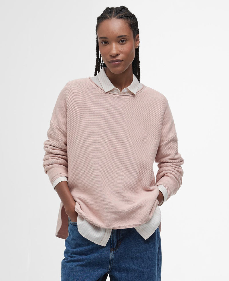 Barbour Marine Knitted Jumper - Primrose Pink - Lucks of Louth