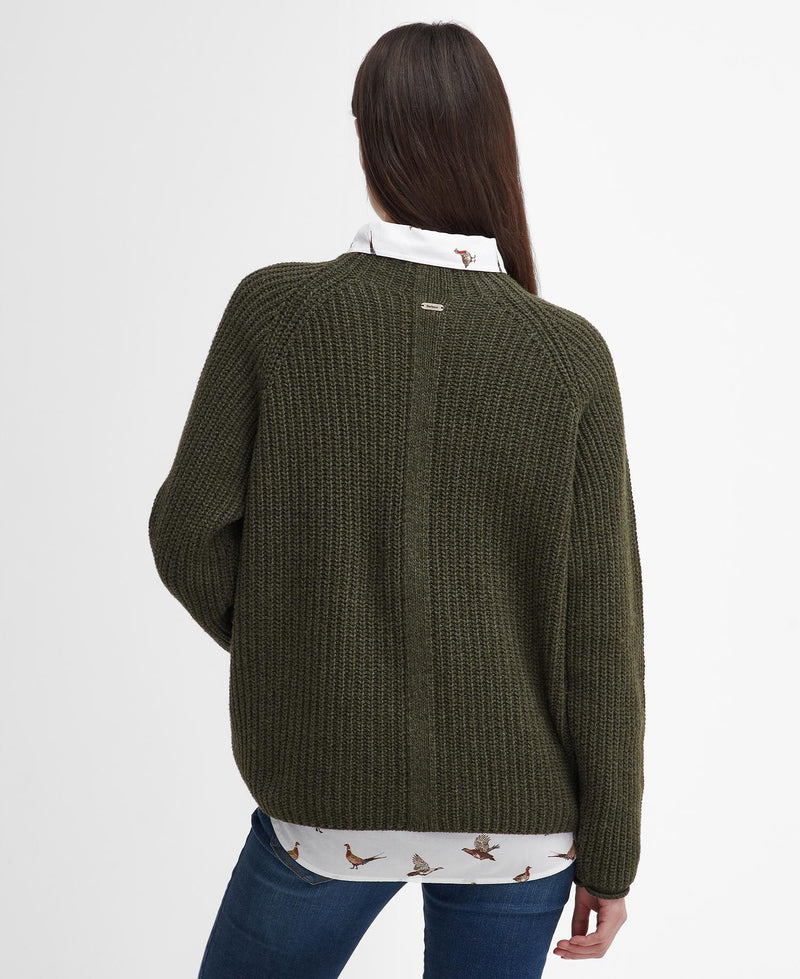 Barbour Willow Knitted Jumper - Olive - Lucks of Louth