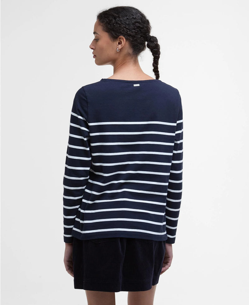 Barbour Bradley Striped-Long Sleeve T-Shirt - Navy - Lucks of Louth