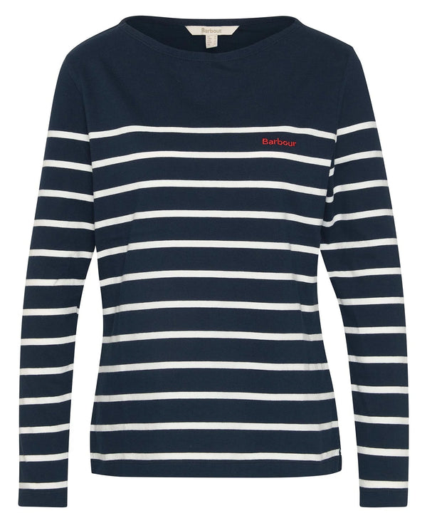 Barbour Bradley Striped-Long Sleeve T-Shirt - Navy - Lucks of Louth