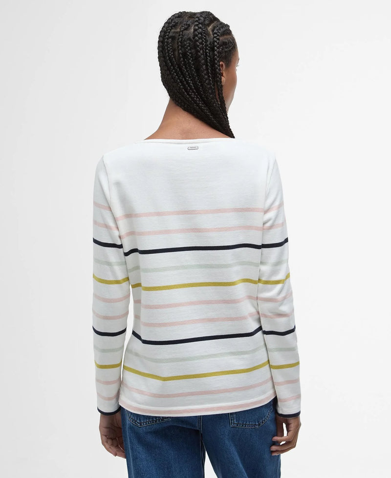 Barbour Hawkins Stripe Top - Cloud Stripe - Lucks of Louth