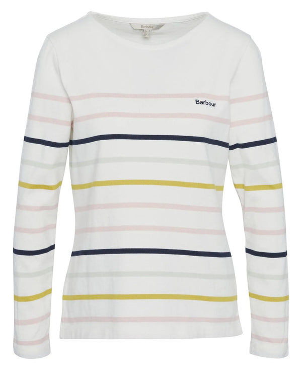 Barbour Hawkins Stripe Top - Cloud Stripe - Lucks of Louth