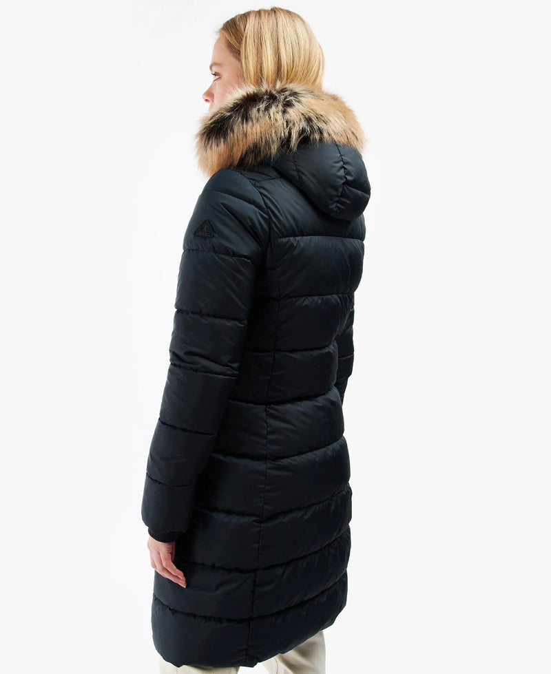 Barbour Rosoman Quilted Coat- Black - Lucks of Louth