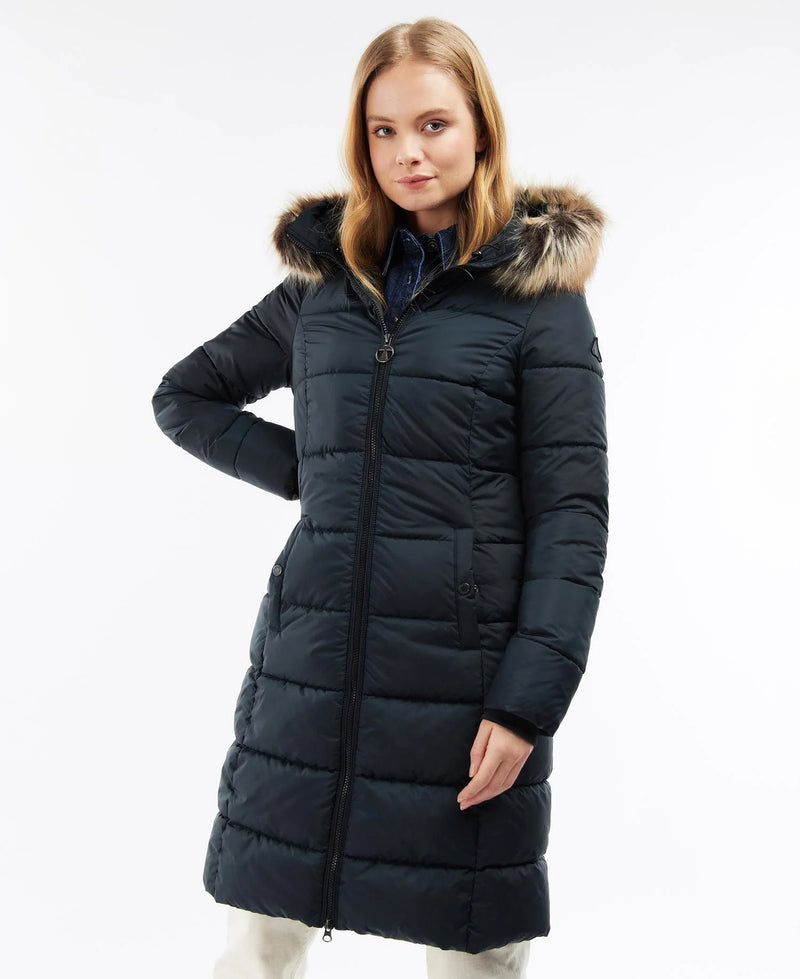 Barbour Rosoman Quilted Coat- Black - Lucks of Louth