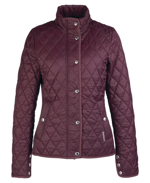 Barbour Yarrow Quilted Jacket - Black Cherry | Lucks of Louth