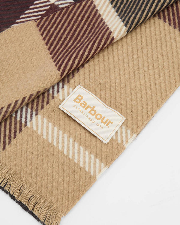 Barbour Blair Tartan Scarf - Gardenia Tartan - Lucks of Louth