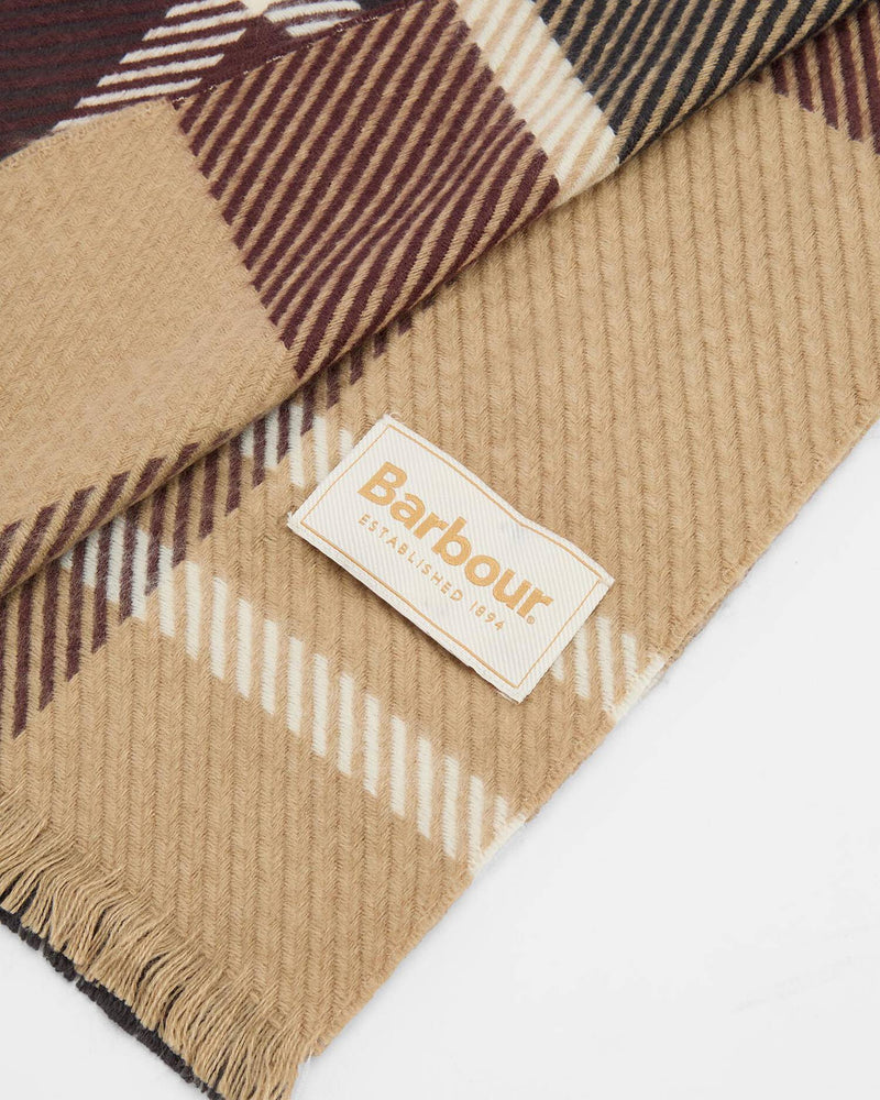 Barbour Blair Tartan Scarf - Gardenia Tartan - Lucks of Louth