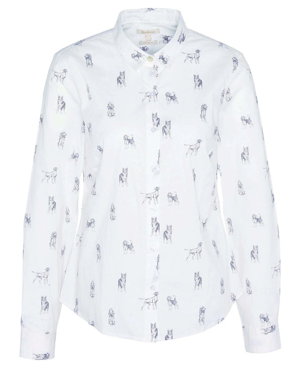 Barbour Brambles Tailored Long-sleeved shirt - Dog Print - Lucks of Louth