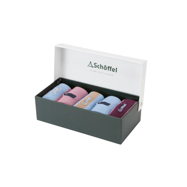 Schoffel Ladies Bamboo Sock (Box of 5) - Lyndon Mix - Lucks of Louth